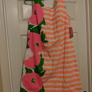 BRIGHT FLORESCENT Delia Lilly Shift Dress